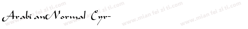 ArabianNormal Cyr字体转换